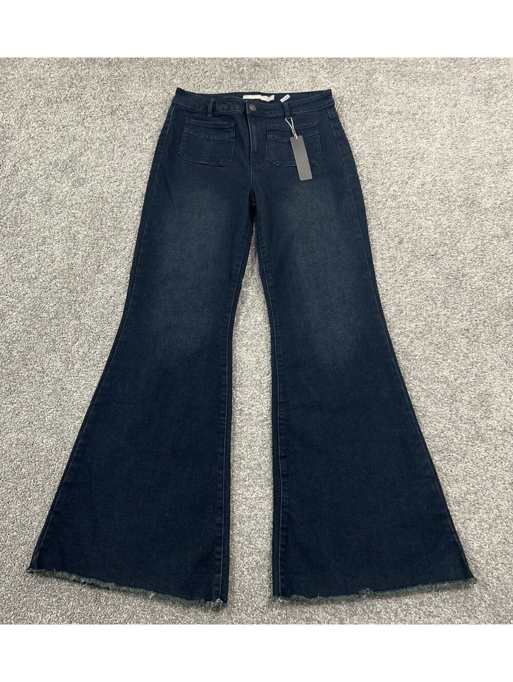 Tractr Dark Blue Wide Leg Jeans Women’s Size 4/27 NWT